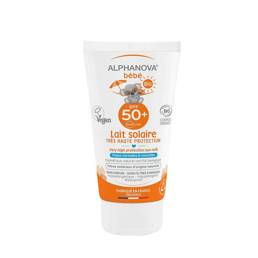 Latte Solare Bebè Alta Protezione Spf50+ Bio 50ml Alphanova 1 Latte Solare Bebè Alta Protezione Spf50+ Bio 50ml Alphanova