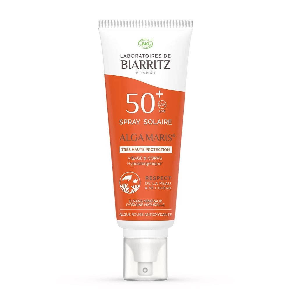 Spray Solare SPF50+ Bio 100ml Soins Solaires Très Haute Protection Naturelle Laboratoires De Biarritz 1 Spray Solare SPF50+ Bio 100ml Soins Solaires Très Haute Protection Naturelle Laboratoires De Biarritz