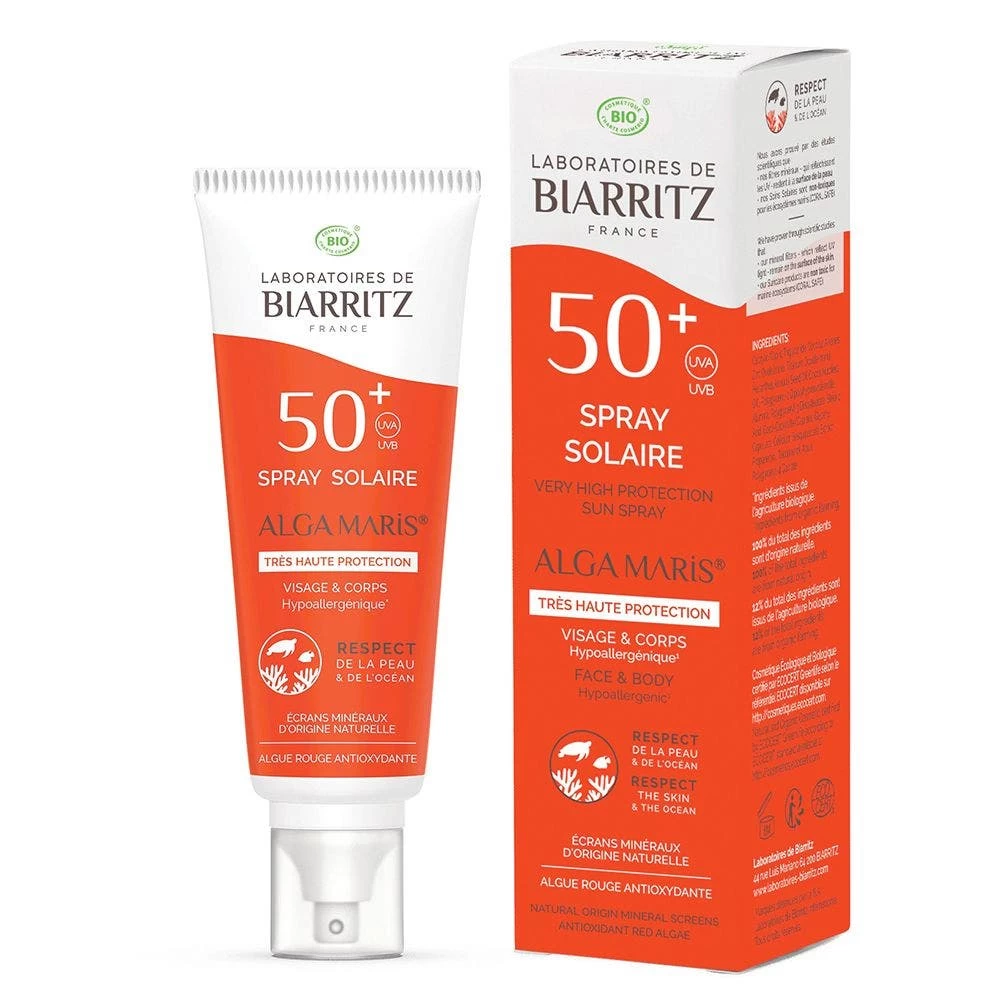 Spray Solare SPF50+ Bio 100ml Soins Solaires Très Haute Protection Naturelle Laboratoires De Biarritz 2 Spray Solare SPF50+ Bio 100ml Soins Solaires Très Haute Protection Naturelle Laboratoires De Biarritz - immagine 2