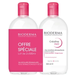 Acqua Micellare Struccante 2x500ml Crealine H2O Senza Profumo Bioderma
