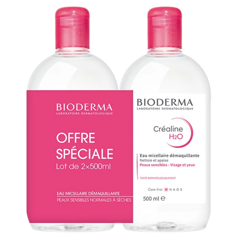 Acqua Micellare Struccante 2x500ml Crealine H2O Senza Profumo Bioderma 1 Acqua Micellare Struccante 2x500ml Crealine H2O Senza Profumo Bioderma