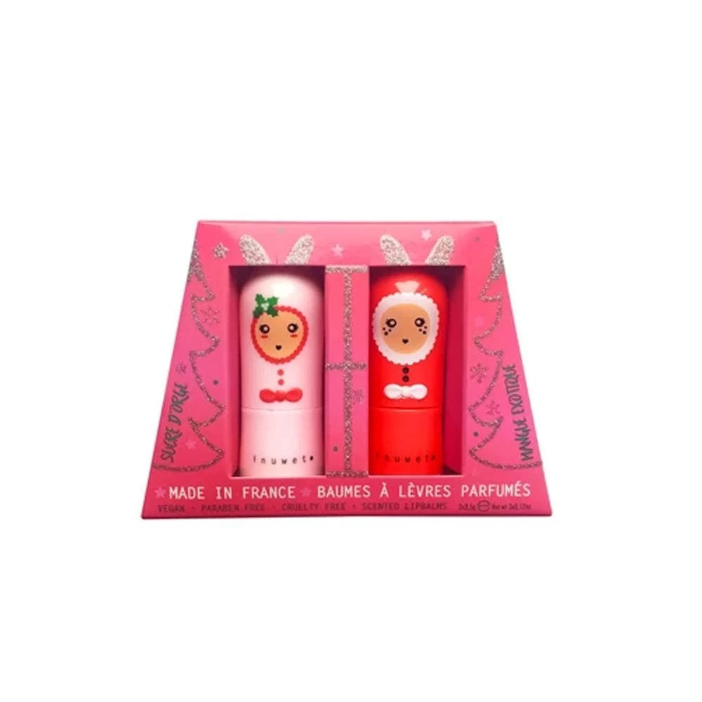 Duo Glitter Red Delux Set Di Balsamo Labbra Profumati 2x3g Inuwet 1 Duo Glitter Red Delux Set Di Balsamo Labbra Profumati 2x3g Inuwet