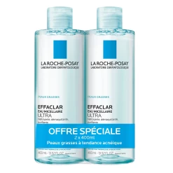 Acqua Micellare Purificante Pelle Grassa E Sensibile 2x400ml Effaclar Peaux Grasses La Roche-Posay