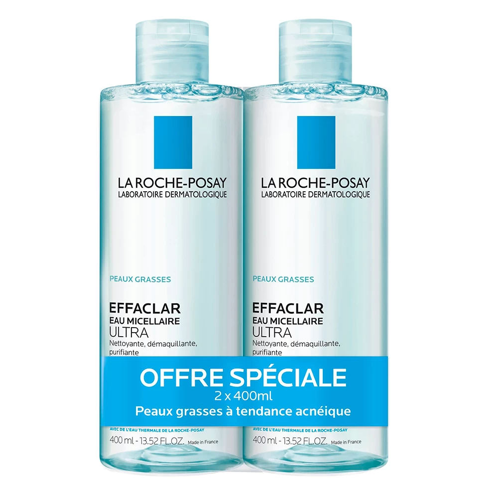 Acqua Micellare Purificante Pelle Grassa E Sensibile 2x400ml Effaclar Peaux Grasses La Roche-Posay 1 Acqua Micellare Purificante Pelle Grassa E Sensibile 2x400ml Effaclar Peaux Grasses La Roche-Posay