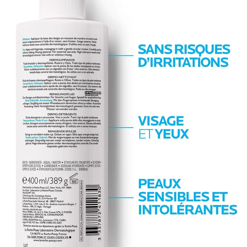 Fluido Dermo Detergente Viso E Occhi 400ml 400ml Toleriane Dermo-Nettoyant La Roche-Posay 5 Fluido Dermo Detergente Viso E Occhi 400ml 400ml Toleriane Dermo-Nettoyant La Roche-Posay - immagine 5