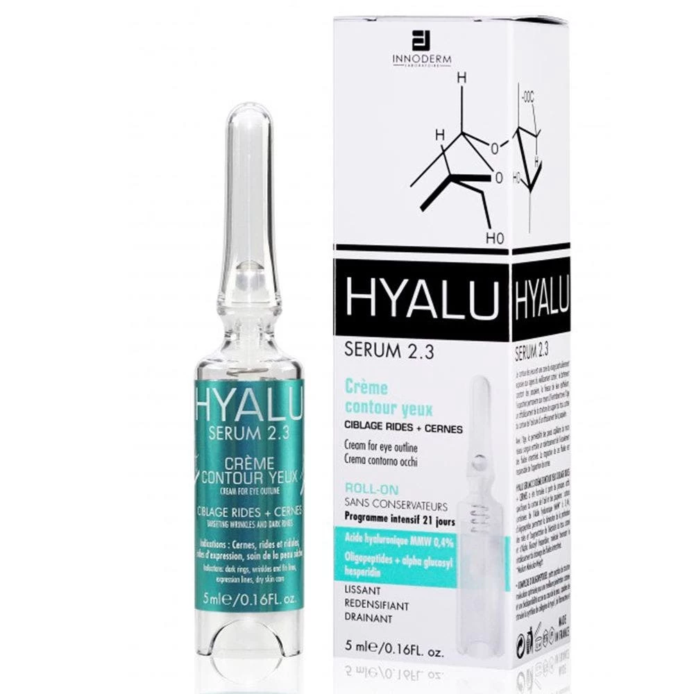 Crema Per Il Contorno Occhi Per Combattere Rughe E Occhiaie 5ml Hyalu Sérum 2.3 Innoderm 1 Crema Per Il Contorno Occhi Per Combattere Rughe E Occhiaie 5ml Hyalu Sérum 2.3 Innoderm