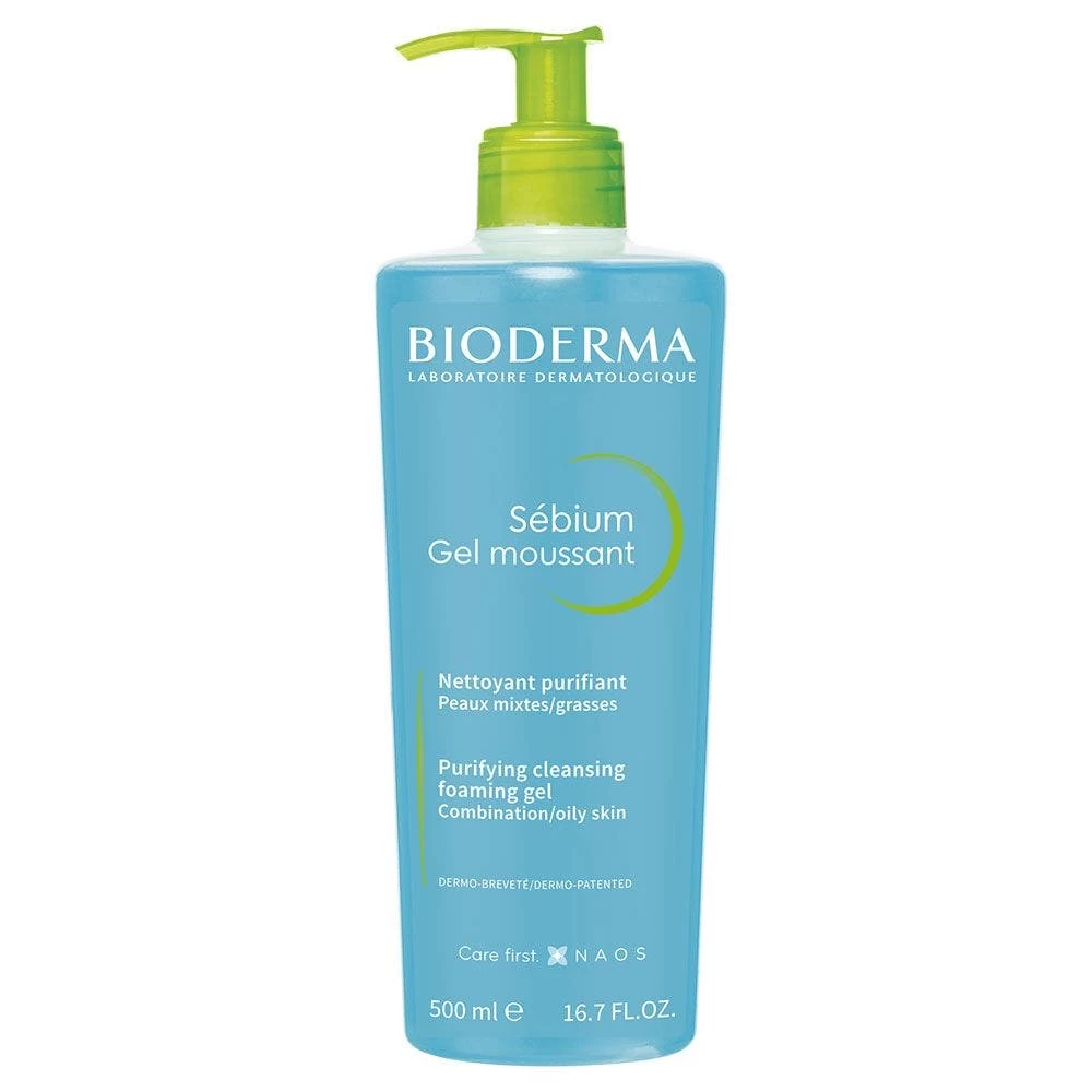 Gel Detergente E Purificante 500ml Sebium Peau Mixte, Grasse Bioderma 1 Gel Detergente E Purificante 500ml Sebium Peau Mixte, Grasse Bioderma