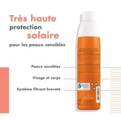 Protezione Solare Spray Spf50+ Pelli Sensibili 200ml Solaire Avène -Negozi di cosmetici 95013