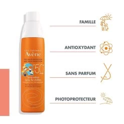 Spray Solare Bambino Spf50+ Pelle Sensibile 200ml Solaire Avène -Negozi di cosmetici 95018