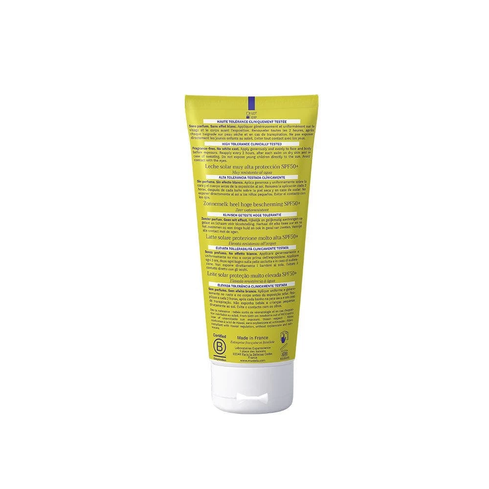Latte Solare SPF50+ Protezione Molto Alta 100ml Mustela 2 Latte Solare SPF50+ Protezione Molto Alta 100ml Mustela - immagine 2